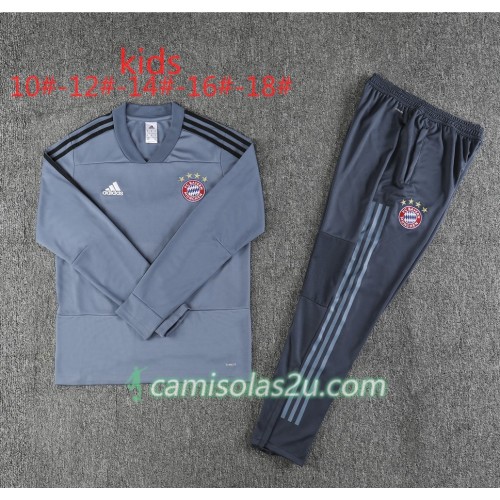 FC Bayern München Criança Sweat de Treino Conjunto Cinza 2018/19 FC Bayern München Criança Sweat de Treino Conjunto Cinza 2018/19